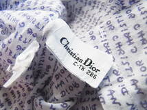 TS 綺麗 Christian Dior クリスチャンディオール ビンテージ 総ロゴ 長袖シャツ 白 サイズL_画像9
