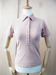 TS beautiful regular goods PRADA Prada sport stretch polo-shirt with short sleeves pink size S