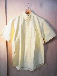 TS красивый POLO RALPH LAUREN Ralph Lauren CLASSIC FIT оскфорд ткань B/D рубашка с коротким рукавом желтый цвет размер S