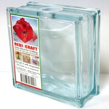 送料無料 ガラスブロック 円形口 世界で有名なブランド品 貯金箱 募金箱gb11080_画像1