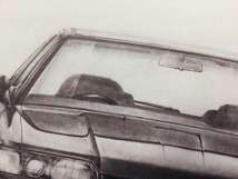 日産 NISSAN スカイライン R31 GTS-R 【鉛筆画】名車 旧車 イラスト A4サイズ 額付き サイン入り_画像3