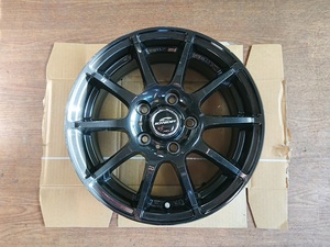 【K018】A-TECH SCHNEIDER アルミホイール1本 15×6J 5穴 PCD:114.3 OFF:+45 ハブ径 約73mm エーテック シュナイダー 中国製 中古