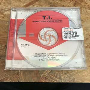 ● HIPHOP,R&B T.I. - URBAN LEGEND ADVANCE SAMPLER 4曲入り,RARE,入手困難 CD 中古品