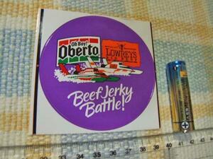 Oberto beef jerky! powerboat. sticker * seal *