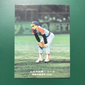 1976年　カルビー　プロ野球カード　76年　86番　首位攻防戦シリーズ　近鉄　神部　　　【管理NO:4-85】