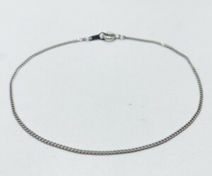 pt850 platinum 22cm bracele lady's flat 1mm anklet present gift 