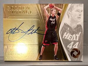 最高級版/25 Auto 19 Panini Opulence Christian Laettner クリスチャン・レイトナー NBA サイン ユニフォーム バスケ All-star 金メダル