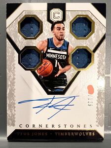 SSP直書/129 Auto Jersey 18-19 Panini Cornerstones Tyus Jones タイアス・ジョーンズ NBA サイン ユニフォーム バスケ Grizzlies 活躍中