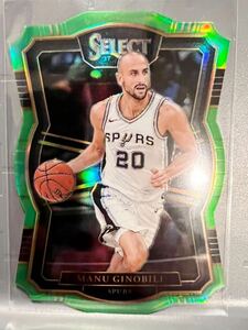 SSP/65 Die-cut Green Prizm 17 Panini Select Manu Ginobili マヌ・ジノビリ NBA インサート スパーズ Spurs ユニフォーム バスケ 優勝