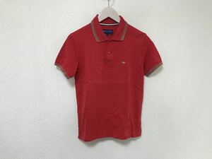 本物パーリーゲイツゴルフPEARYGATES GOLFコットンタイト半袖ポロシャツメンズレディース赤レッドビジネススーツS1日本製