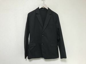 本物ソリードSOLIDOコットンナイロンテーラードジャケットメンズビジネススーツ2M黒ブラック日本製
