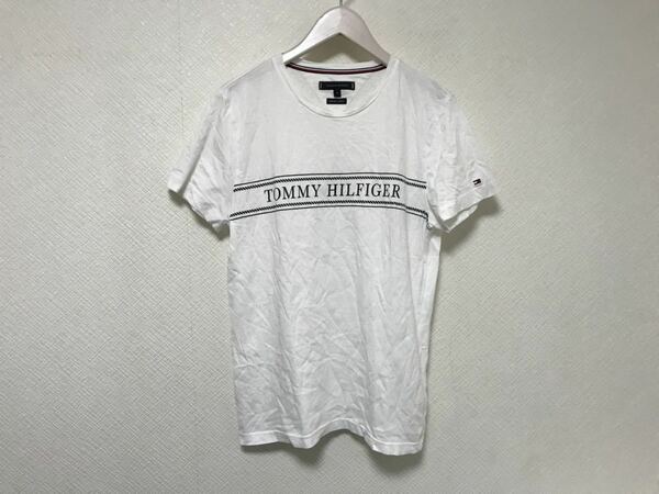 本物トミーヒルフィガーTOMMYコットン半袖Tシャツメンズビジネススーツアメカジ白ホワイトM