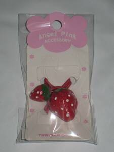 3629* new goods *ANGEL PINK ACCESSORY red strawberry hair - rubber * pretty *