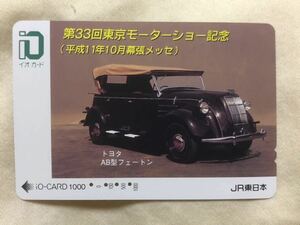  io-card used no. 33 times Tokyo Motor Show memory ( Heisei era 11 year 10 month curtain .mese) JR East Japan 