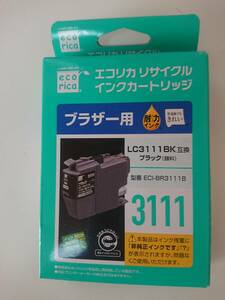 エコリカ ブラザーLC3111BK対応インクカートリッジ ECI-BR3111B