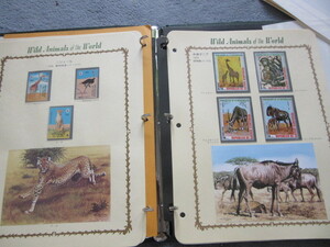 [Wild Animals of the World Stamp Collection] world. . raw animal stamp collection approximately 53 leaf large binder - storage N1068