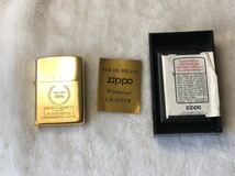 ZIPPO ジッポー ジッポ SOLID BRASS ソリッドブラス COMMMORATIVE コメモラティブ　50周年記念　未使用品　金色　ゴールド　1992年製_画像5