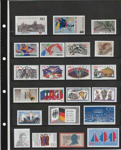 ドイツ 1989年 未使用 まとめ 外国切手