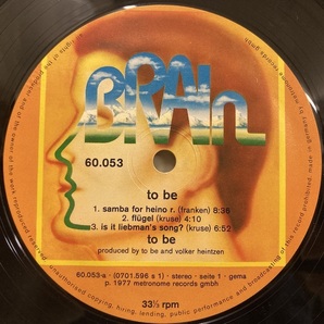 ★即決 To Be / st 60.053 nw2044 独オリジナル ell the Truth や Samaba for Heino R 収録 RAINER TRUBY ドラム・ブレイク RARE GROOVEの画像3