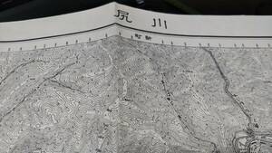 古地図 　川尻　岩手　秋田県　地図　地形図　資料　42×57cm　大正2年測量　昭和30年印刷　発行　（縦の部分上下で4㎝短くカット）