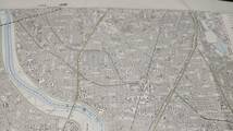 古地図 　川崎　神奈川県　　地図　地形図　資料　46×57cm　　大正11年測量　　昭和57年印刷　発行　A　_画像6