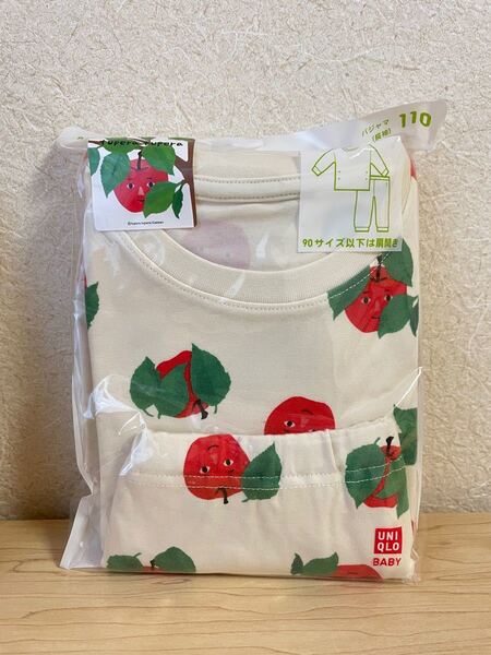 【新品未使用】ユニクロ ツペラツペラ パジャマ 110サイズ くだものさん 絵本