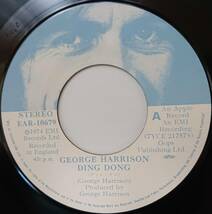 GEORGE HARRISON : DING DONG / I DON'T CARE ANYMORE 国内盤 中古 アナログ EPシングル レコード盤 1974年 EAR-10679 M2-KDO-624_画像4