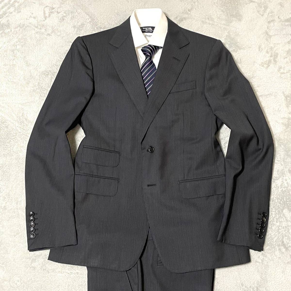 人気商品の 美品 GUCCI グッチ スーツ 濃紺 ビジネス フォーマル - セットアップ