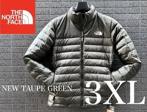 ◆モデル出品◆新品 3XLサイズ ノースフェイス USAモデル グリーン色 フレアグースダウンジャケット550 The North Face 撥水加工 R.D.S認証