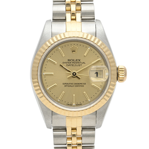 Rolex ROLEX Datejust Chronometer 79173 Watch SS YG Self-winding Champagne Gold Ladies [Used], Datejust, for women, Body