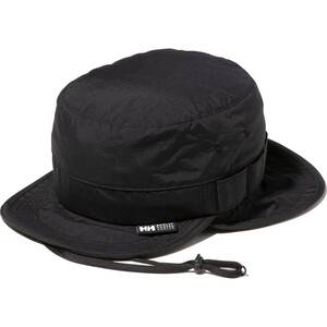 ◎ヘリーハンセン アングラーハット トレッキング ブラック M 登山 帽子 アウトドア UV サンシェード 日除け付き 釣り SS92100