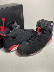 AIR JORDAN 6 RETRO エア ジョーダン 6 レトロ INFRARED 黒赤 US10.5 正規 極美品 384664-060