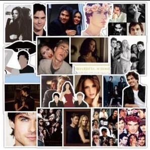 新品未使用品★海外ドラマ『The Vampire Diaries ヴァンパイアダイアリーズ』ステッカー50枚セット 防水シール