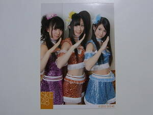 SKE48 高柳明音・小木曽汐莉・平松可奈子 2010オフショット 公式生写真★