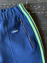 70s 5号 adidas 紺×緑 ビンテージ ジャージパンツ デサント vintage navy green トラックパンツ アディダス_画像2