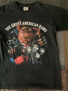 90s sturgis 豚 ビンテージ Tシャツ hawg バイク USA製 アメリカ製 ハーレー 3D vintage harley