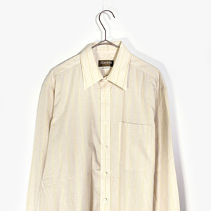 D'URBAN ダーバン 長袖 シャツ ドレスシャツ ワイシャツ カッターシャツ ストライプ 39-80/アイボリー メンズ 紳士 日本製