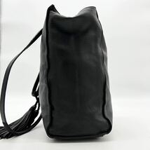 1円【新品同様】PRADA プラダ メンズ トートバッグ A4収納 ビジネスバッグ ワンショルダー 肩掛け ロゴ型押し ラムレザー ブラック 正規品_画像3