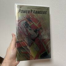 Power Rangers - Issue #1 (2020) / Peach Momoko 桃桃子 Foil Variant パワーレンジャー アメコミリーフ Mighty Morphin マーベル marvel_画像2