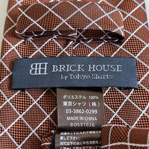 BRICK HOUSE by TOKYO SHIRT（ブリックハウス） ブラウンチェックネクタイ