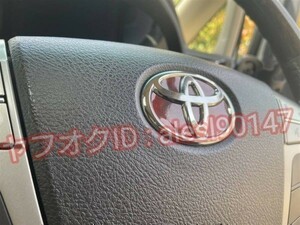 ノア ZRR70系 ステアリング エンブレム シート ステッカー カスタム パーツ ハンドル 内装 赤木目 レッド ウッド 木目調 NOAH