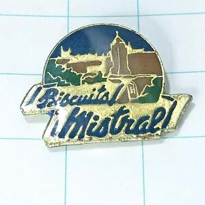 送料無料)Biscuits Mistral フランスビスケットメーカー ロゴ フランス輸入 アンティーク ピンバッジ PINS ピンズ A07484