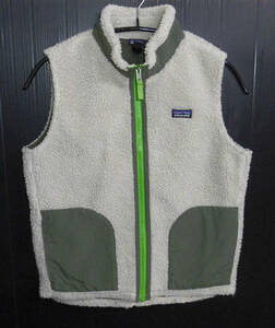 ◆極美品 PATAGONIA パタゴニア 65619 レトロX ボアフリースベスト K’s RETRO-X VEST L(12) レディースS相当