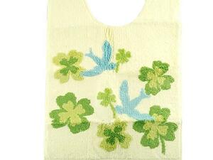  toilet mat L approximately 80x60cm clover happy motif ivory 