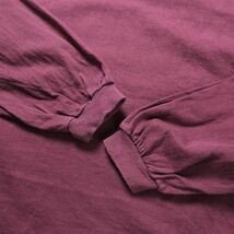 90's USA製 ベーシックエディション クルーネック ロングスリーブ Tシャツ 長袖 (M) 紫系 無地 ロンＴ 90年代 アメリカ製 旧タグ オールド_画像5