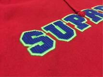 SUPREME シュプリーム 19SS Chenille Hooded Sweatshirt スウェットパーカー 赤 ロゴ刺繍 men's XL_画像3