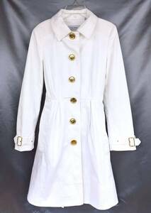 ZARA BASIC Zara spring coat white flair Gold button ribbon belt attaching white lady's S gold button 