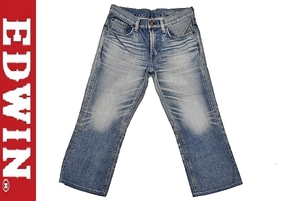 J6560*EDWIN E5054* Vintage woshu обработка Denim широкий распорка гаучо брюки лодыжка джинсы W32 одновременно упаковка возможность 