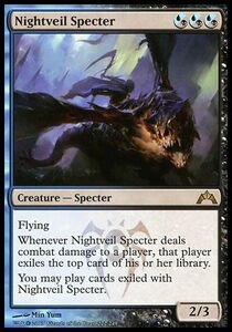 え金 夜帷の死霊 1枚（4枚在庫s 英 良品 GTC）/Nightveil Specter（MTG ギルド門侵犯/Gatecrash/）