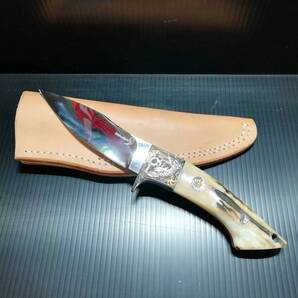 超COOL!世界に一つのカスタムナイフ Hajime knife 高知 オリジナル ハンドメイド 金彫刻 【未使用】アウトドア キャンプ 釣り